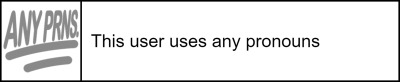 This user uses any pronouns