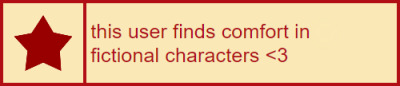 this user finds comfort in fictional characters <3