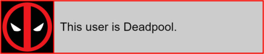 This user is Deadpool.