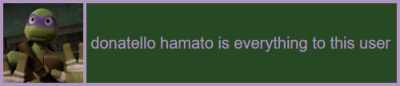 donatello hamato is everything to this user