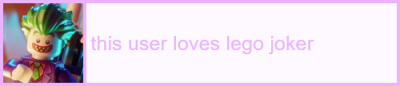 this user loves lego joker